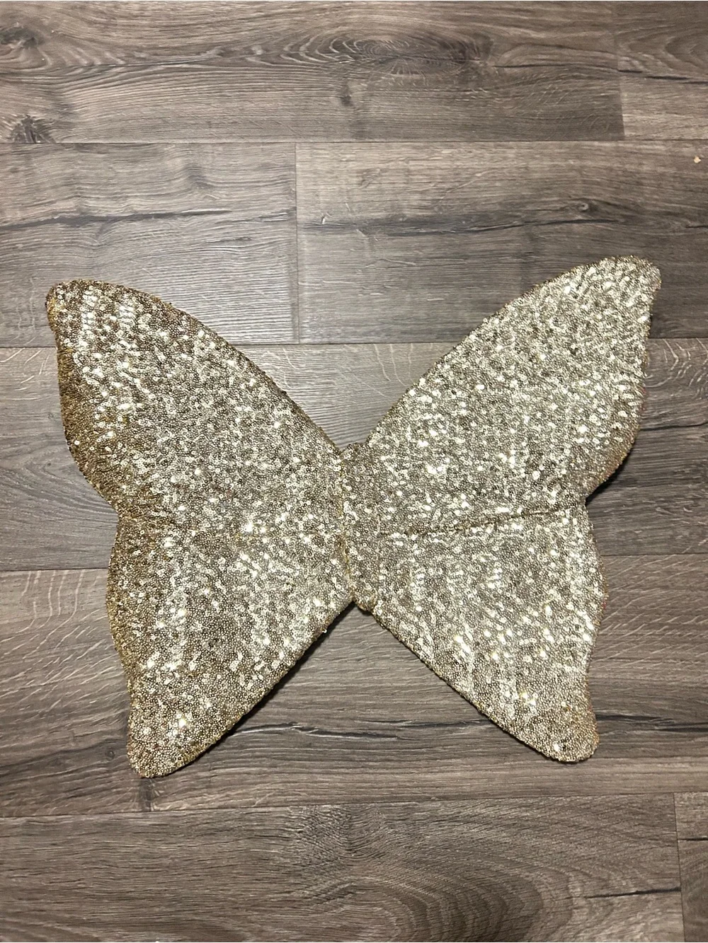 Girls Gold Sequin Butterfly Wings Costume Fairy
